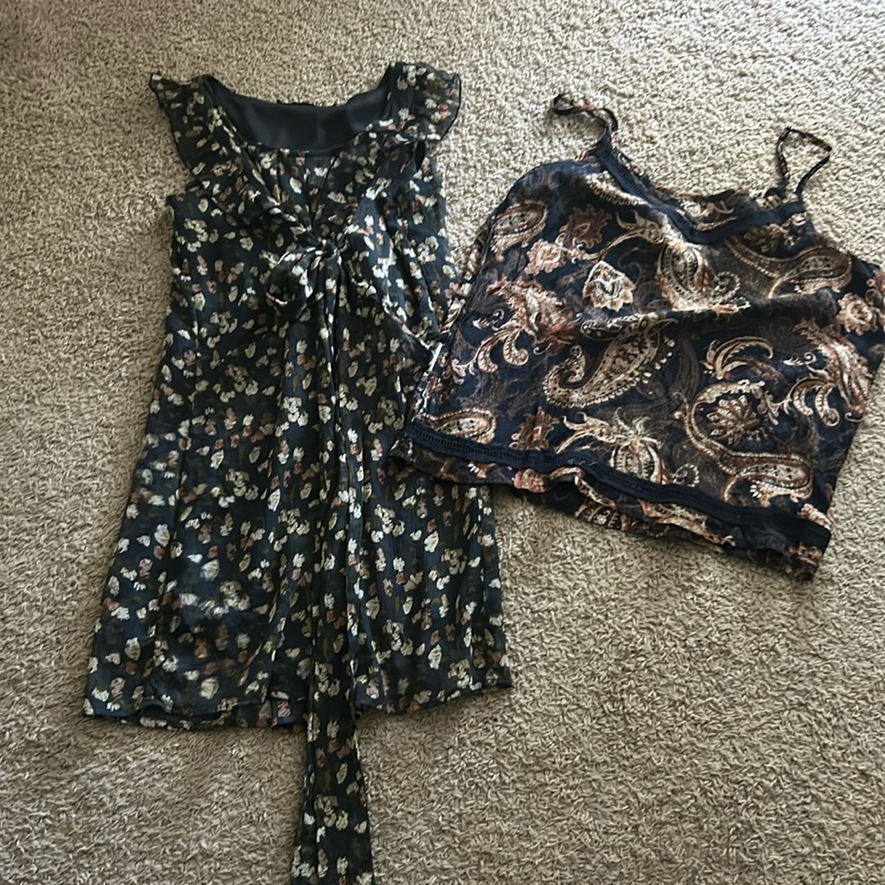 Cute Mini Dress and Paisley Top Medium